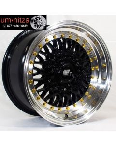 MST 17x8.5  MT13 5x112/5x114.3 +35 Black w/Machined Lip Wheels (Set of 4)