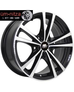 MST 17x7  Saber 5x115 +45 Glossy Black w/Machined Face Wheels (Set of 4)