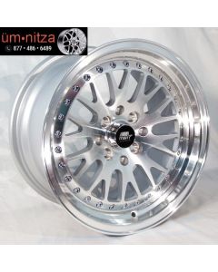 MST 17x9  MT10 5x100/5x114.3 +20 Silver w/Machined Face Wheels (Set of 4)