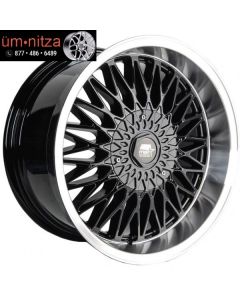 MST 17x9.0  MT14 5x100/5x114.3 ET20 Black w/Machined Lip wheels (Set of 4)