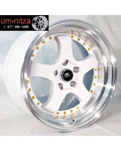 MST 18x8.5  MT07 5x114.3 ET20 White w/Machined Lip Wheel (1)