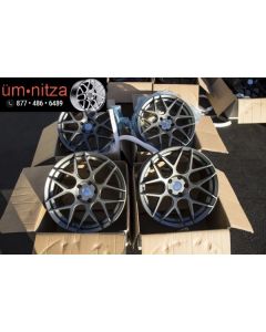 AodHan 18x8/9  LS002 5X114.3 +15 GunMetal Rims Fits 350z G35 Coupe 240sx (Used)