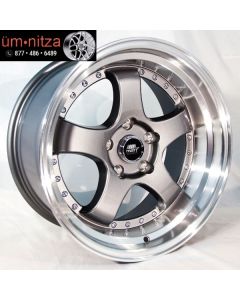 MST 17x9  MT07 5x114.3 +20 Gunmetal w/Machined Lip Wheels (Set of 4)