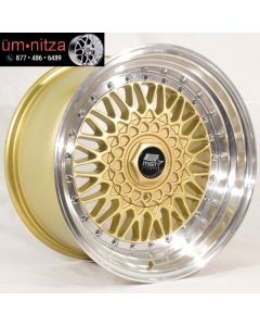 MST 16x8  MT13 5x100/5x114.3 +20 Gold w/Machined Lip Wheels (Set of 4)