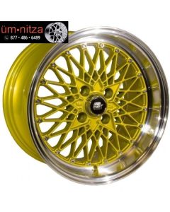 MST 17x9  MT16 5x114.3 +20 Gold w/Machined Lip Wheels (Set of 4)