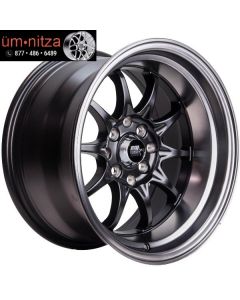 MST 16x8  MT11 5x100/5x114.3 +15 Matte Black Wheels (Set of 4)