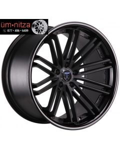 Rohana 20x9/10  RC20 5x114 +15/25 Matte Black/Gloss Black Lip Wheels (Set of 4)