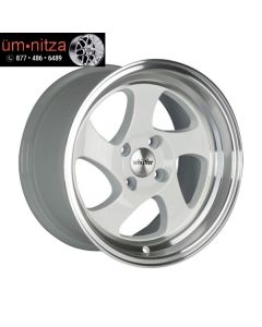 Whistler 15x8  KR1 4x100mm +20 White Wheels Fits 4 Lug Civic Jetta Miata Xb Ek