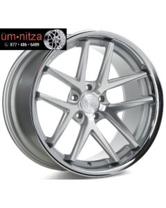 Rohana 22x9  RC9 5x115 +13 Machine Silver/Stainless Lip Wheels New Set (4)