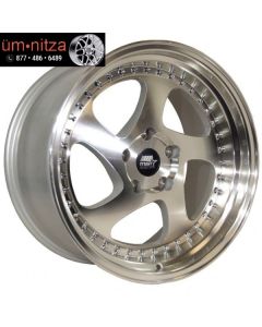 MST 18x9.5  MT15 5x114.3 +35 Silver w/Machined Face Wheels (Set of 4)