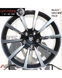 Replica 20X9 CARRERA CLASSIC STYLE WHEELS 5X130 +45MM BLACK RIM FITS CAYENNE S 2004-2014