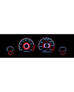 1990-1993 Acura Integra LS/RS/GS TYPE-R Style Red Glow E.L Glow Gauge Face for Instrument Cluster