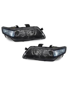 2004-2008 Acura TSX JDM CL7 Blue Corner D2S Projector Headlights