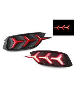 2016-2017 Honda Civic 2D/4D Lambo V3 Style Rear LED Daytime RunnIng Light (DRL) + Signal Fog Light Cover