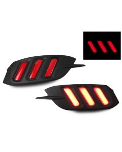 2016-2017 Honda Civic 4D Sedan Mustang Style LED Light Bar Rear Bumper Reflector Lights