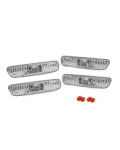 1999-2003 Lexus RX300 DEPO Crystal Clear Front + Rear Bumper Side Marker Lights