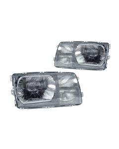 1981-1991 Mercedes S Class W126 DEPO Euro Glass Headlight Set with Optional Xenon