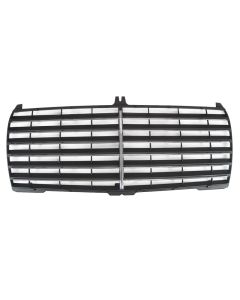 1986-1993 Mercedes E Class W124 S600 Style Black with Chrome Strip Front Grill