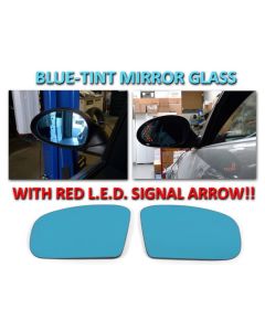  2002-2005 Mercedes M Class W163 Red Arrow LED Blue Glass Side Mirrors Upgrade