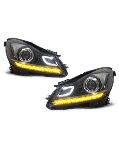 2012-2014 Mercedes C Class W204 Halogen Model DEPO Projector Headlight With Optional Xenon HID