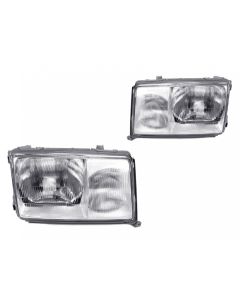 1986-1993 Mercedes Benz E Class W124 EURO GLASS Lens Headlight with Fog Light with Optional Corner Light Made by DEPO