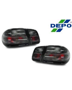 1996-2002 Mercedes E Class W210 4D Sedan Euro OE Facelift Style Smoke 4 Pieces Rear Tail Lights Made by DEPO