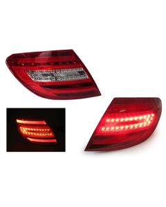 2008-2011 Mercedes Benz C Class W204 DEPO Facelift Style DOT / SAE Red/Clear or Red/Smoke Light Bar LED Tail Light