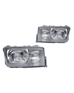 1984-1993 Mercedes Benz W201 190D / 190E EURO GLASS Lens Headlight with Fog Light with Optional Corner Light