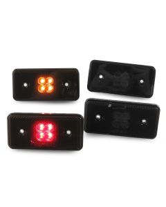 2002-2014 Mercedes Benz W463 G Wagon Chassis 4 PC Smoke Lens Front Amber and Rear Red LED Bumper Side Marker Light