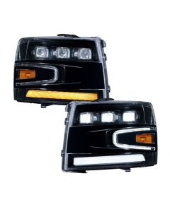 2007-2013 CHEVROLET SILVERADO LED PROJECTOR HEADLIGHTS (PAIR)