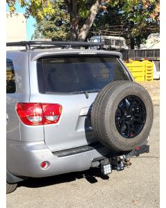 Umnitza Carbon Steel Tire Carrier Hitch Mount for 5X150 Toyota Sequoia, Land Cruiser, Tundra