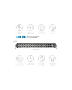 Double Row Light Bar: 20"