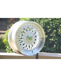 W881 Silver Machined Face Sivler Rivert 17x7.5 ET35 4x100/5x100 CB73.1