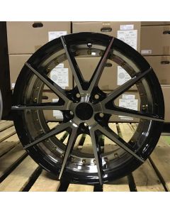 W529 1046 Black Machined Face inner graved with gold rivert 17x7.5 ET 35 CB73.1 5x114.3