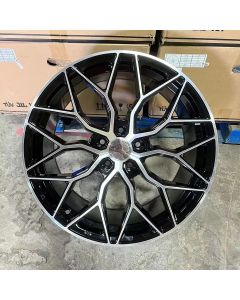 W028 TF368 Black Machined Face 19x8.5 ET35 5x114.3 CB73.1