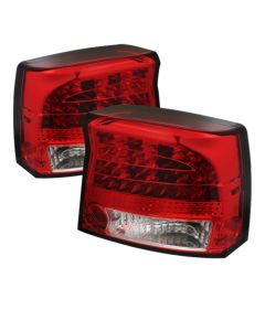 2009-2010 Dodge Charger Red Clear LED Tail Lights