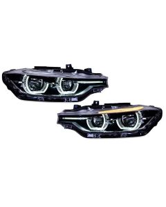 For BMW F30 LED Hi/Lo for 318 320 325 328 330 335 Headlight with DTM Angel Eyes