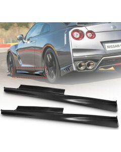 Fits 09-18 Nissan R35 GTR GT-R Coupe OE PP Side Skirts Extension Rocker Panels