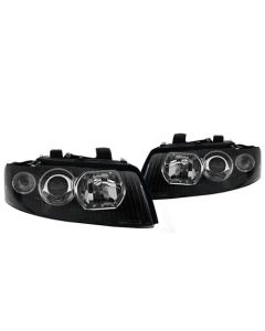 Audi A4 B6 Headlights - Black RS4 Look - D1S Type