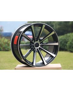 W101 1188  Black Machined Face 19x8.5 ET35 5x114.3 CB73.1 wcc 56.5mm