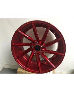 W013 Red Mahcined Face With Red Clear Coat 19x9.5 ET35 5x114.3 CB73.1