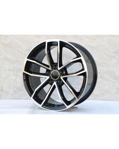 W603 1245 Black Machined Face 18x8.5 ET35 5x112 CB66.6