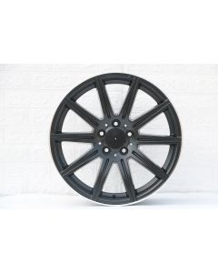 W806 Saint Black Machined Lip 18x8.5 Et35 5x112 CB66.6