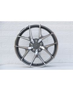 W838 D1225 Gunmetal Machined Face 18x9.5 Et 35 5x112 CB66.6