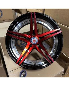 W1525 IV-807 XH580 Black Machined Red Face 18x8.0 Et35 5x114.3 CB73.1