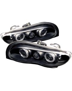 1998-2002 Chevy Camaro Black Housing Dual Halo Angel Eyes Projec