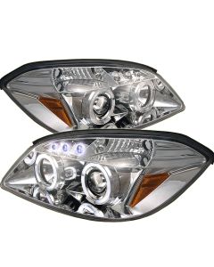 2005-2007 Chevy Cobalt Chrome Dual Halo LED Projector Headlights