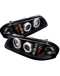 2000-2005 Chevy Impala Black Housing Dual Halo Angel Eyes LED Pr