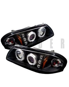 2000-2005 Chevy Impala Black Housing Dual Halo Angel Eyes LED Pr