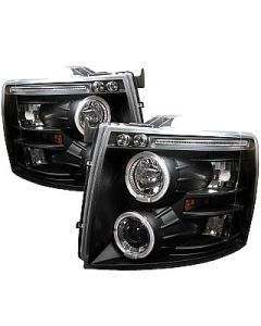 Chevy Silverado Projector Headlights with LED Halos 07-08